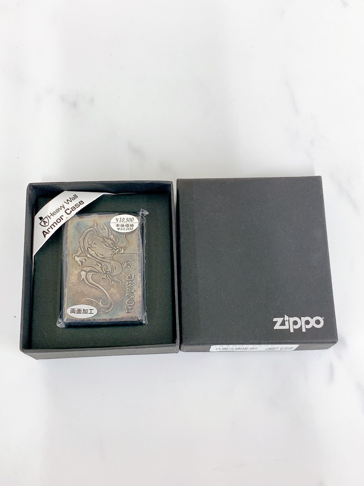 ● ZIPPO ジッポー オイルライター ドラゴン 162RR 説明書付き シルバー メンズ 【その他】【2】