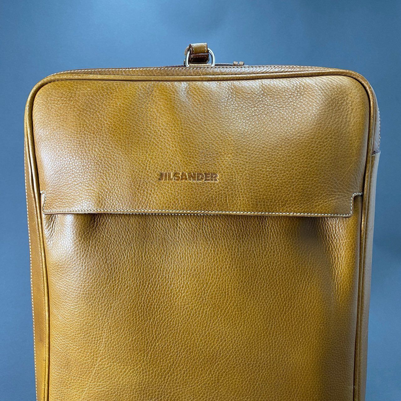 1c30 希少☆ JIL SANDER ジルサンダー オールレザー キャリーバッグ