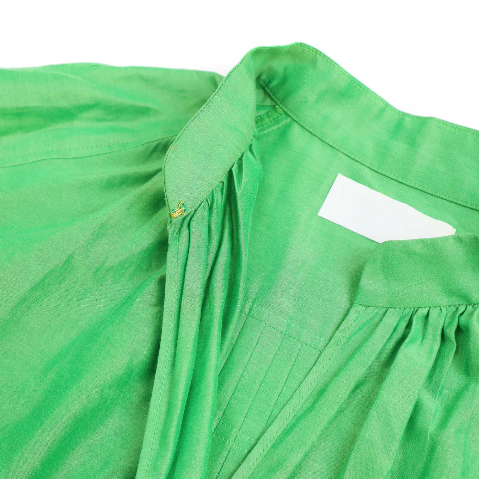 mame kurogouchi マメ クロゴウチ 22SS Silk Cotton Tucked Blouse 