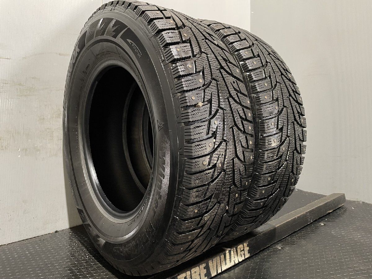 HANKOOK winter I Pike RS P215/70R15 97T 15インチ スパイクタイヤ 2本 バリ溝 カップピン ハイエース等　(KTD012)