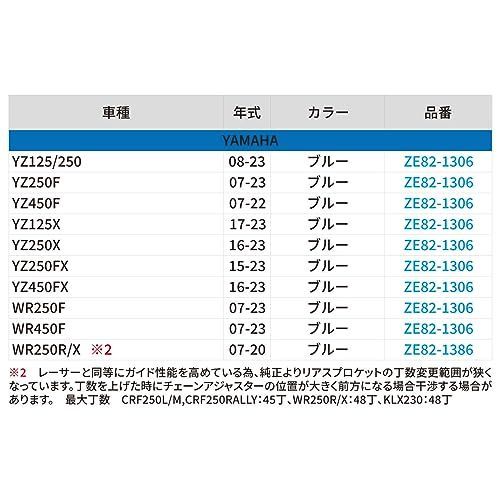 ZETA チェーンガイド ブルー YZ125/X/250/X,YZ250F/FX,YZ450F/FX