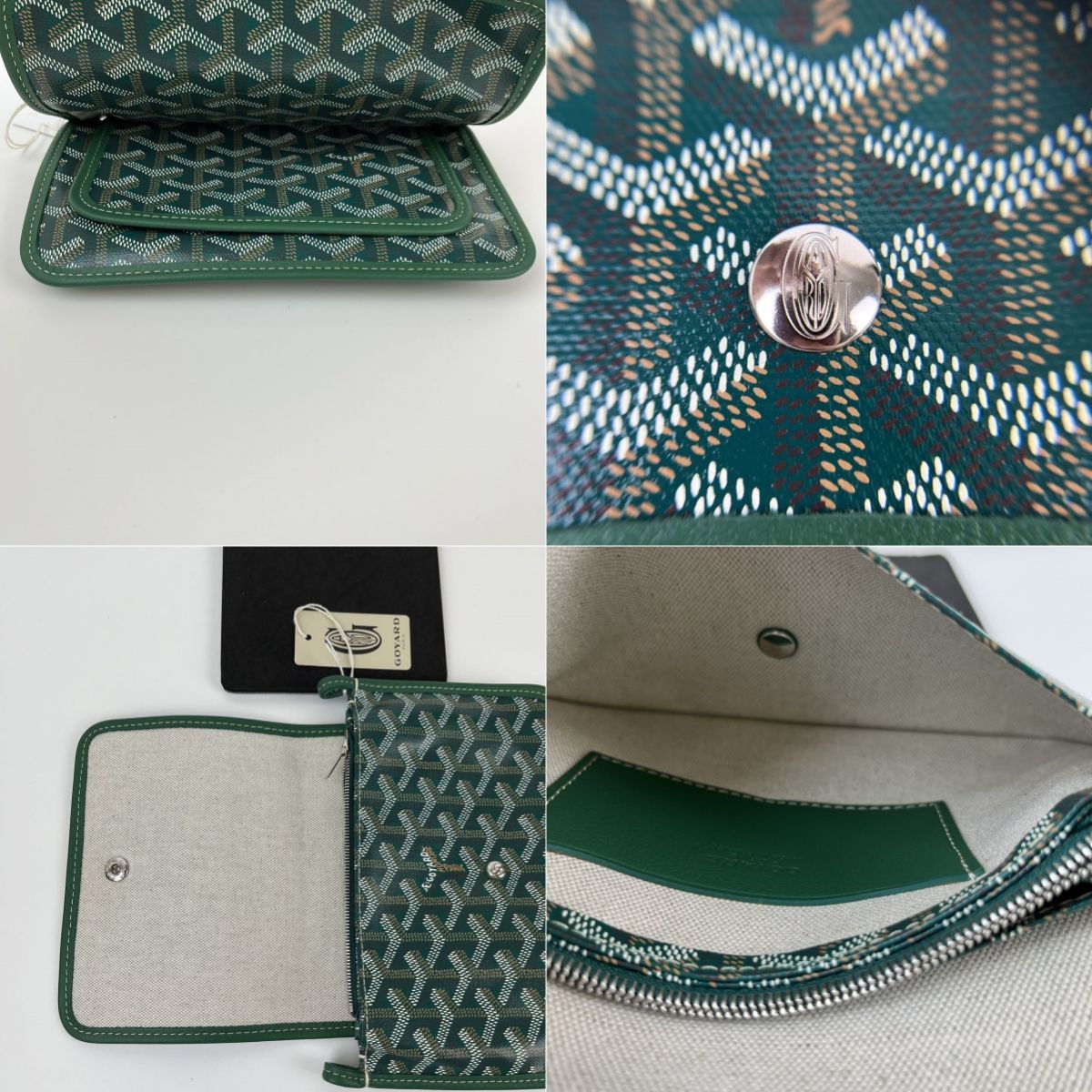 GOYARD　ゴヤール　プリュメ　ポーチウォレット　ショルダーバッグ　グリーン　レディース　【新品未使用】Shoulderbag HIBUOCHI VINTAGE