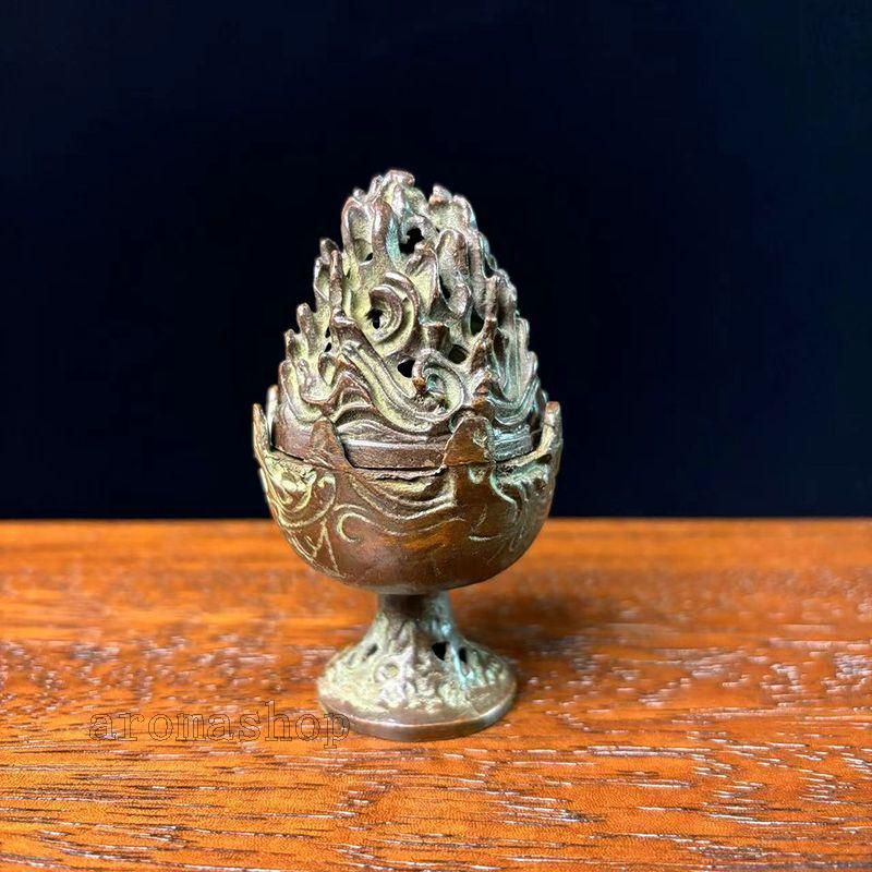 銅製 鎏金塔炉香薫炉 薫香炉 香道具 装飾品 工芸品 美術品 置物