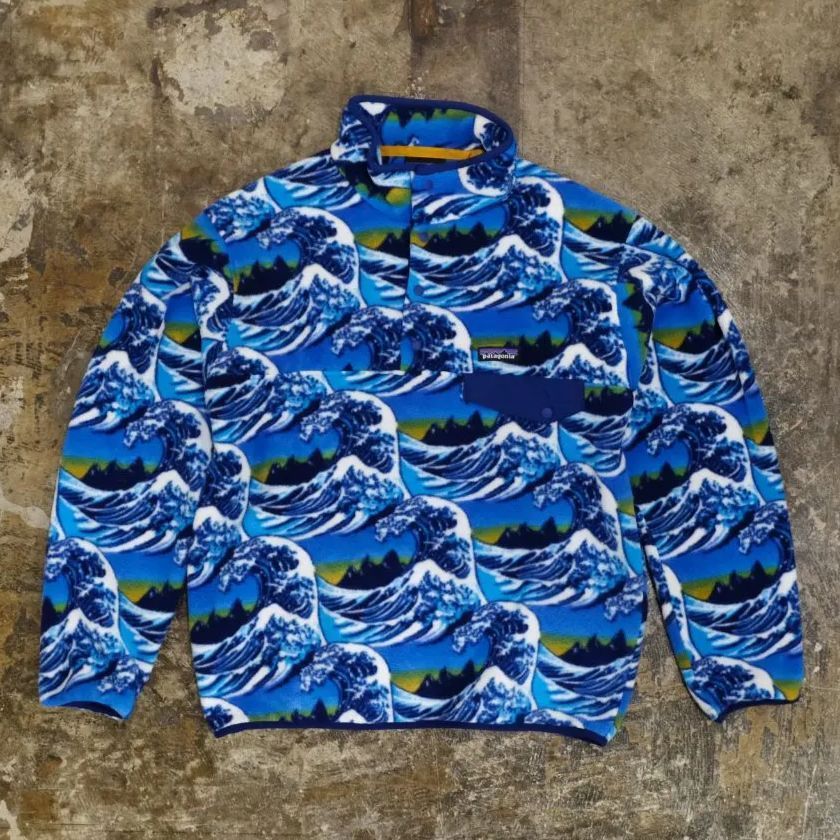 PATAGONIA SYNCHILLA SNAP-T FITZ FLEECE JACKET HOKUSAI WAVE BLUE