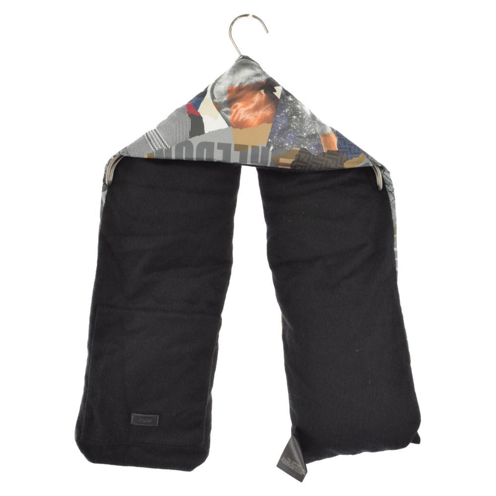 FENDI (フェンディ) カシミヤ 総柄スカーフ マフラー FXS375