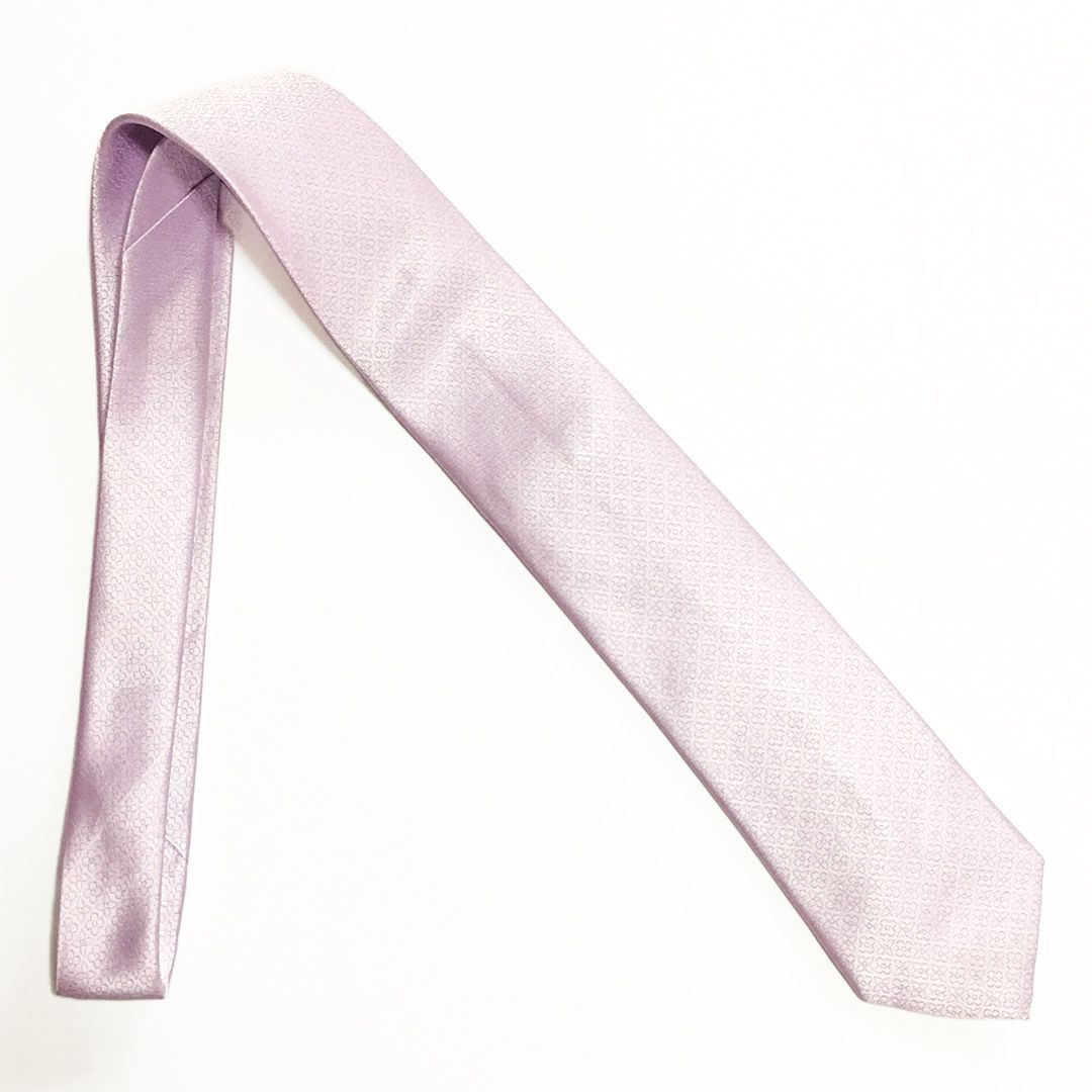 美品 ルイヴィトン Louis Vuitton ネクタイ シルク100% ペールピンク