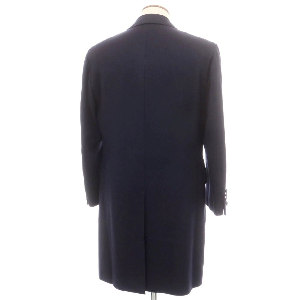 チェーザレ アットリーニ Cesare Attolini ウールカシミヤ チェスターフィールドコート ネイビー サイズ48 メンズ