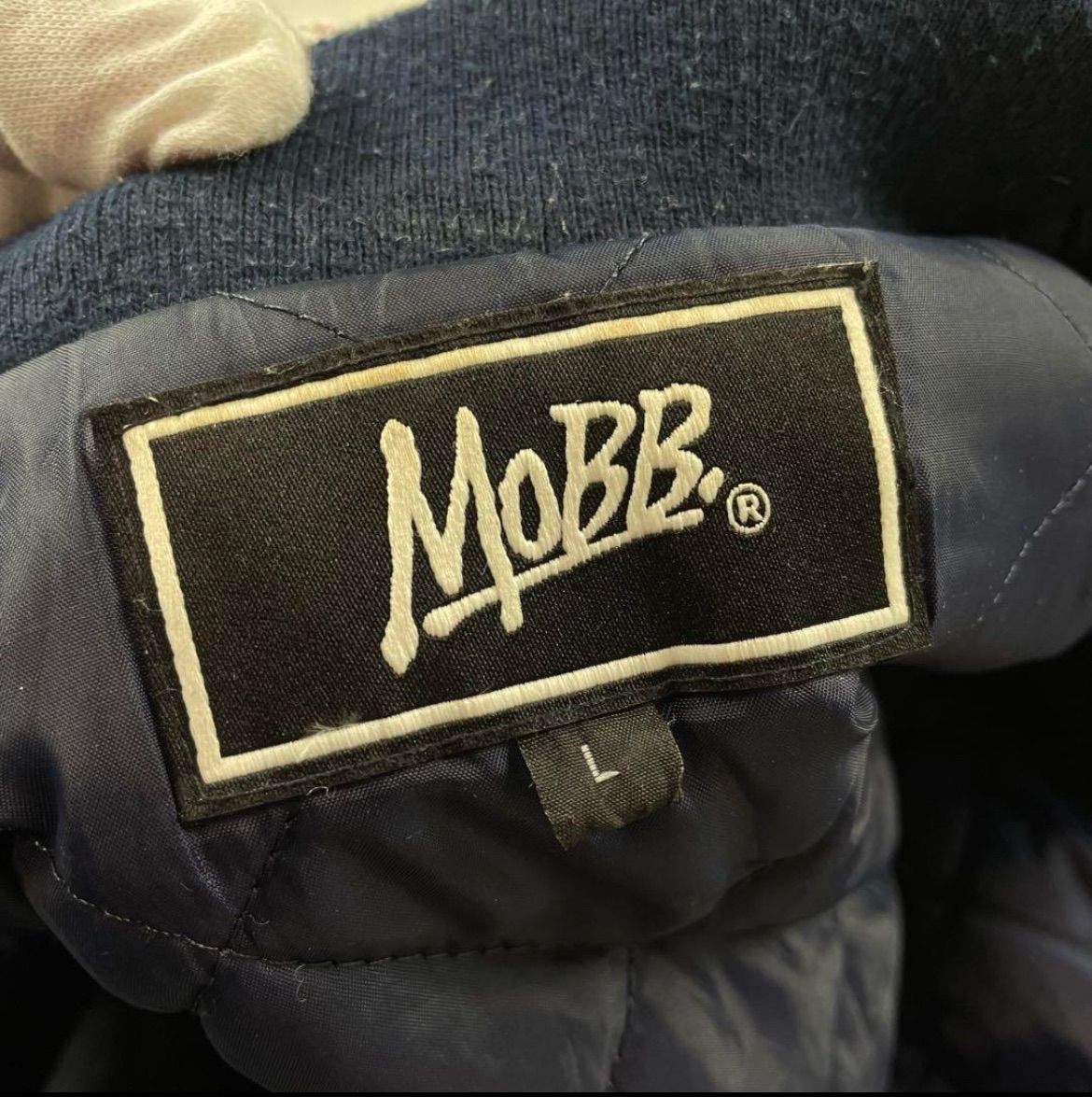 mobb モブ スタジャン ジャケット スタジアムジャンバー ネイビー L