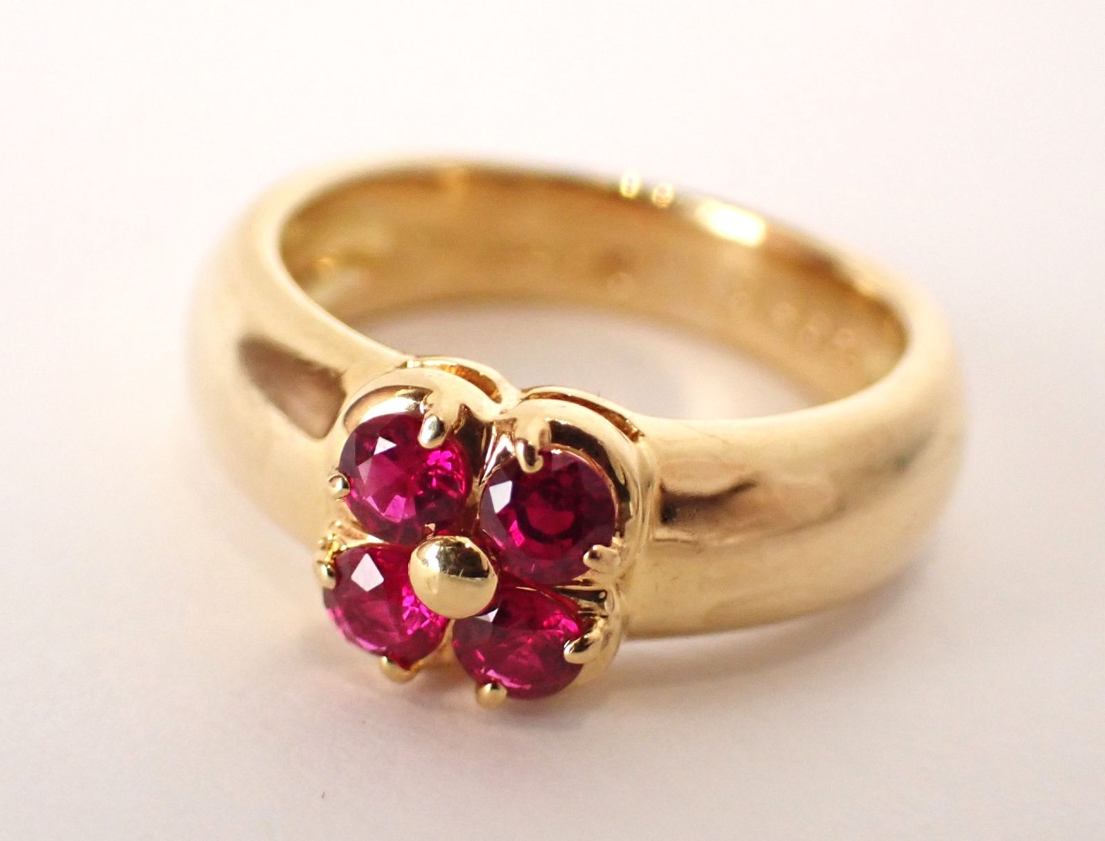 美品 MIKIMOTO(ミキモト) ルビーリング K18YG Au750 6号 5.5g イエロー  