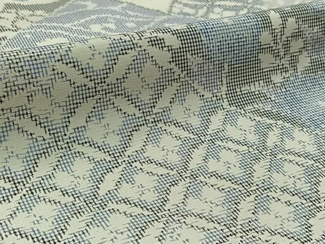 平和屋着物▽本場大島紬 単衣 切嵌流水花文 正絹 逸品 AAAZ2327jh  