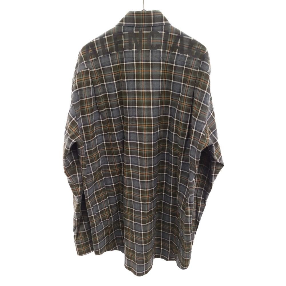 BALENCIAGA (バレンシアガ) 18AW Oversized Check Shirt バックロゴ ...