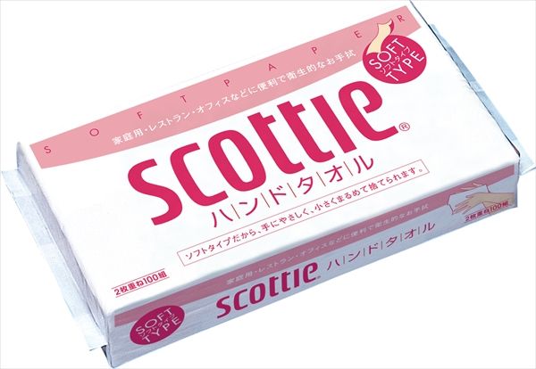 まとめ買い-60点セット スコッティハンドタオル１００組 日本製紙クレシア ティッシュ