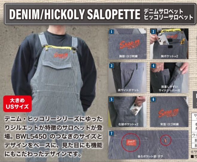 Snap-on スナップオン デニムサロペット BWL8660D - メルカリ