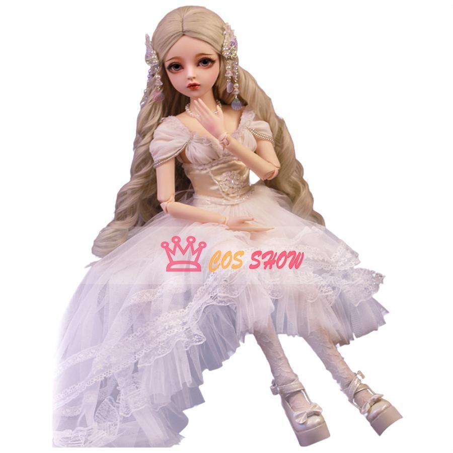 実物撮影 BJD 球体関節人形 ドール 可動ボディ BJD人形60cm エレガント ロングドレス 全セット 樹脂材料製 プレゼント