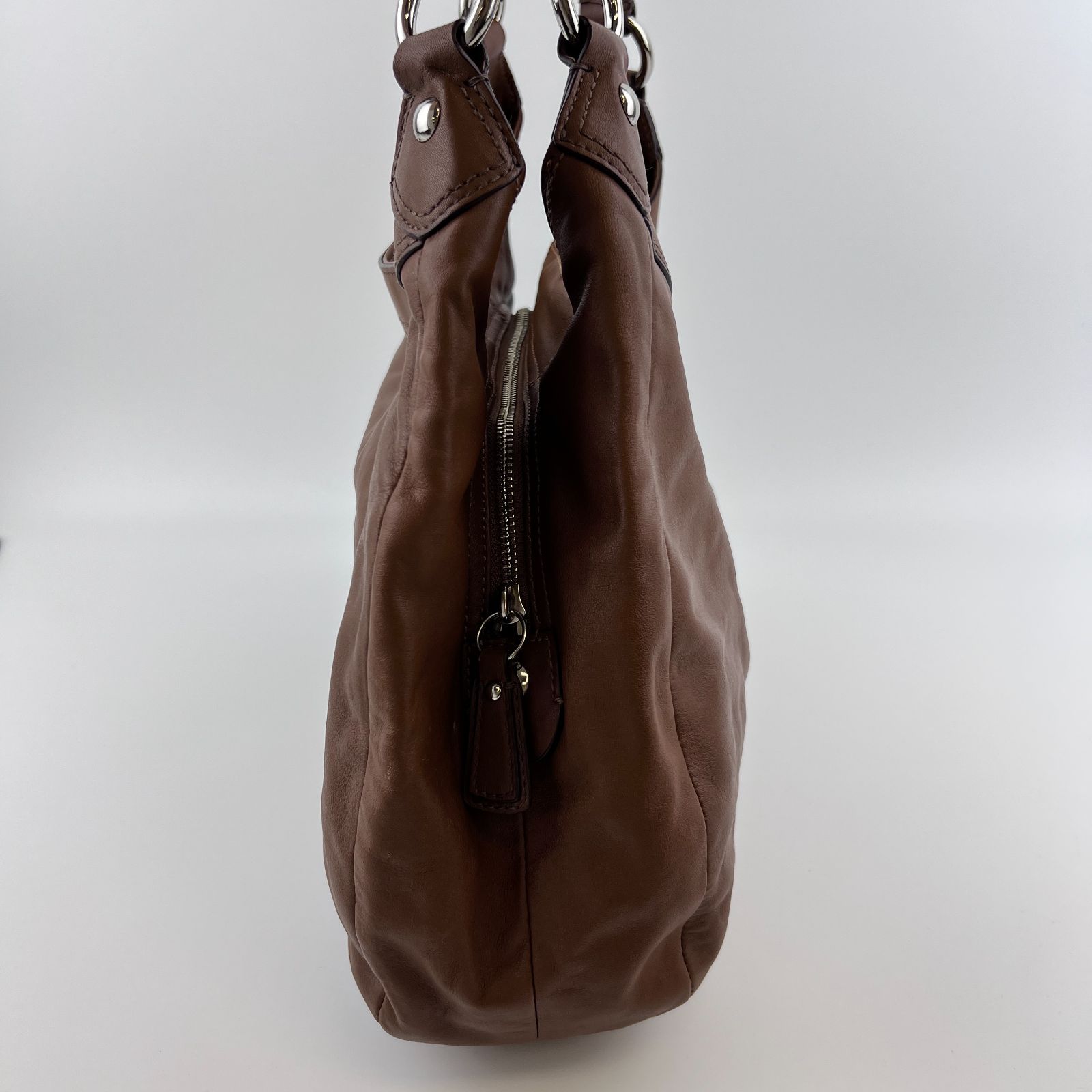 中古】COACH コーチ ハンドバッグ ショルダーバッグ レザー ブラウン 