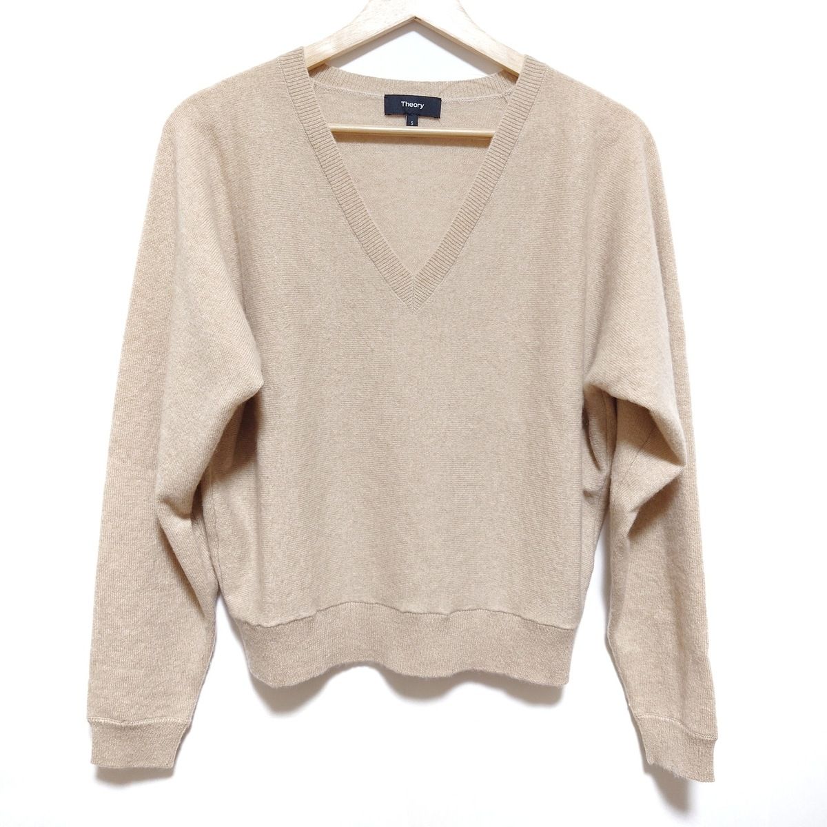 theory(セオリー) 長袖セーター サイズS レディース美品 - ベージュ V  
