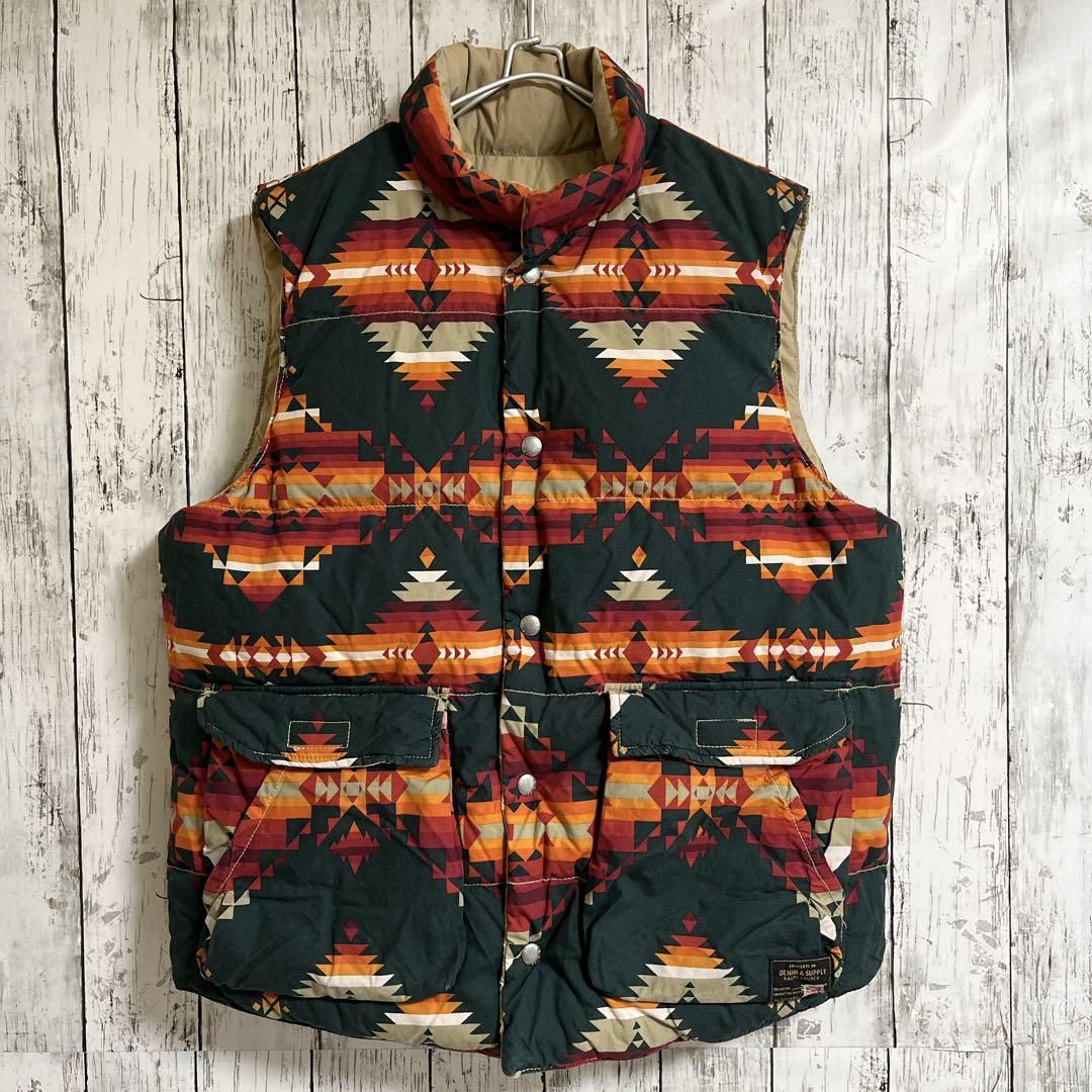 デニム＆サプライ ラルフローレン ダウンベスト リバーシブル