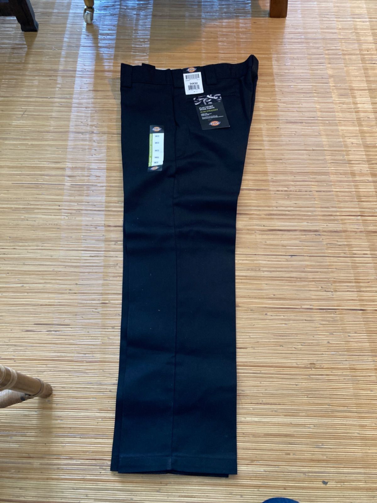 【未使用】ディッキーズ ワーク パンツ WP873 スリムストレート 黒  34×32