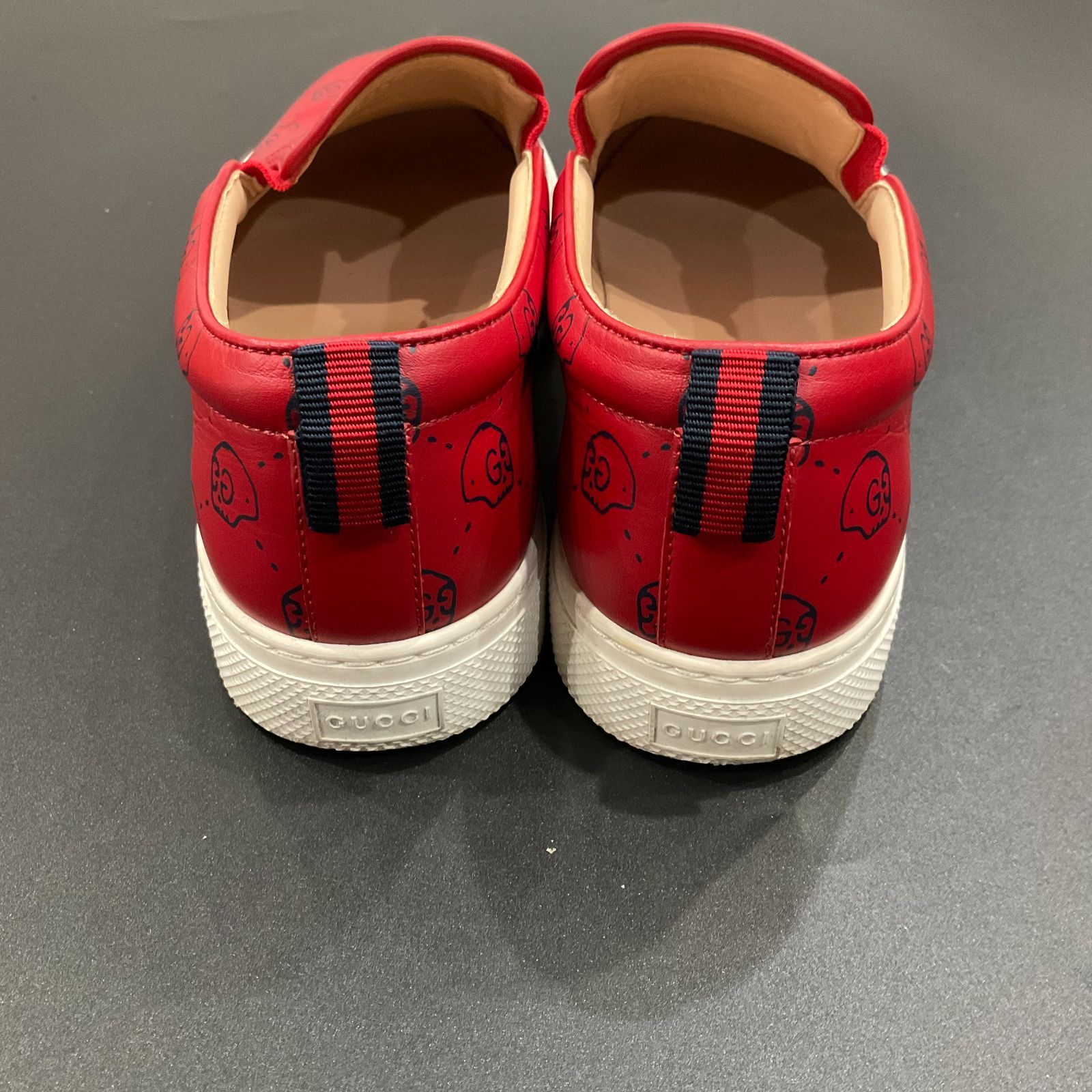 グッチ レザー スリッポン 6 レッド 407364 ローファーD25063591