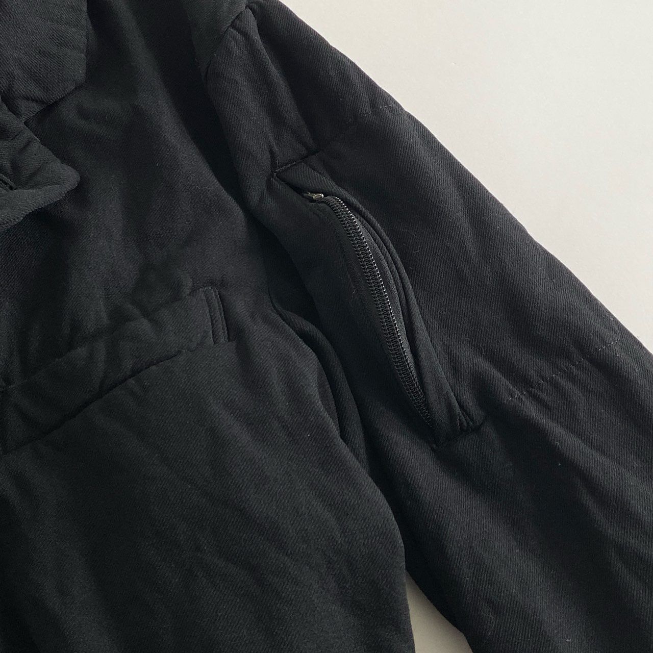 コムデギャルソン　AD2005 裏ボア　ジャケット　ジッパー　テーラード　Y2K コムデギャルソン】テーラードジャケット AD2007 黒 SSサイズ
