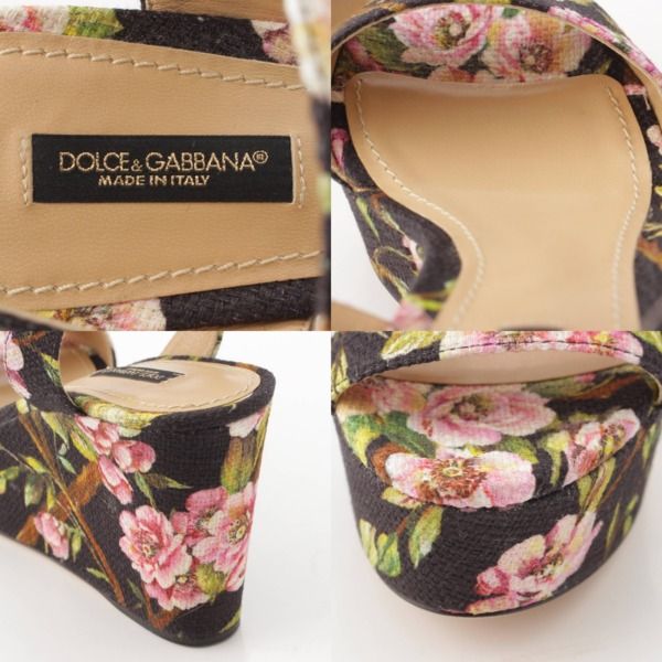 美品Dolce & Gabbana 花柄ウェッジサンダル サイズ37 美品Dolce & Gabbana 花柄ウェッジサンダル サイズ37 - メルカリ