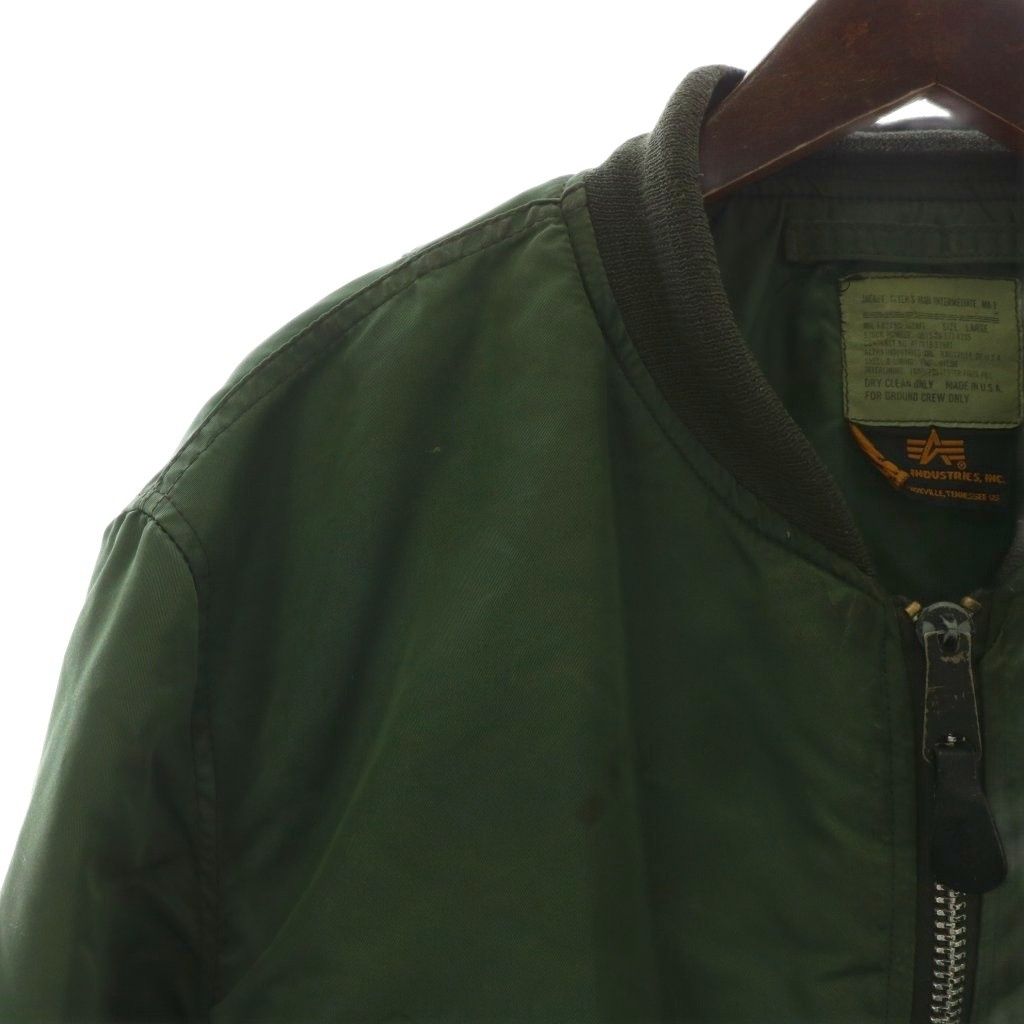 90s USA製 ALPHA MA-1 フライトジャケット カーキL size ALPHA INDUSTRIES(アルファ インダストリーズ) 90's MA-1 flight