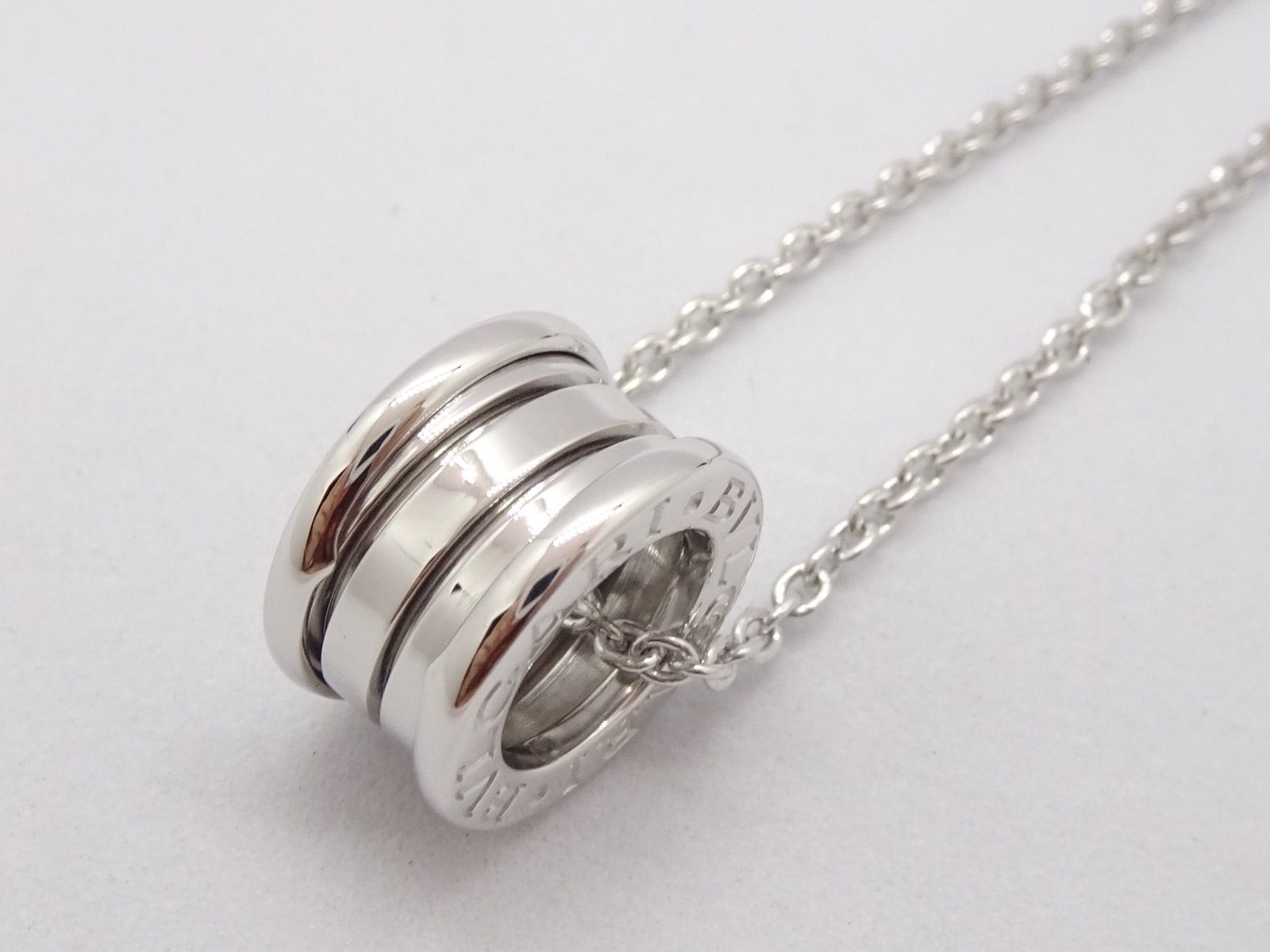 BVLGARI ブルガリ ビーゼロワン ネックレス K18 750 ホワイトゴールド アクセサリー