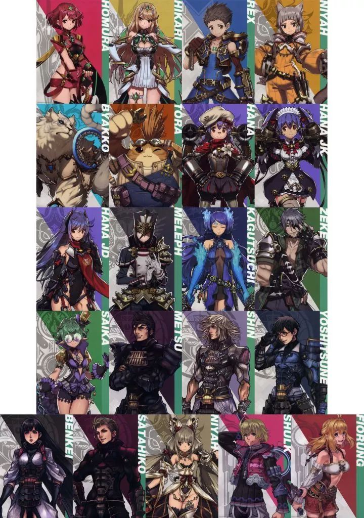 クリアポスター A3クリアポスター21枚セット 集合 Xenoblade2 ゼノブレイド2