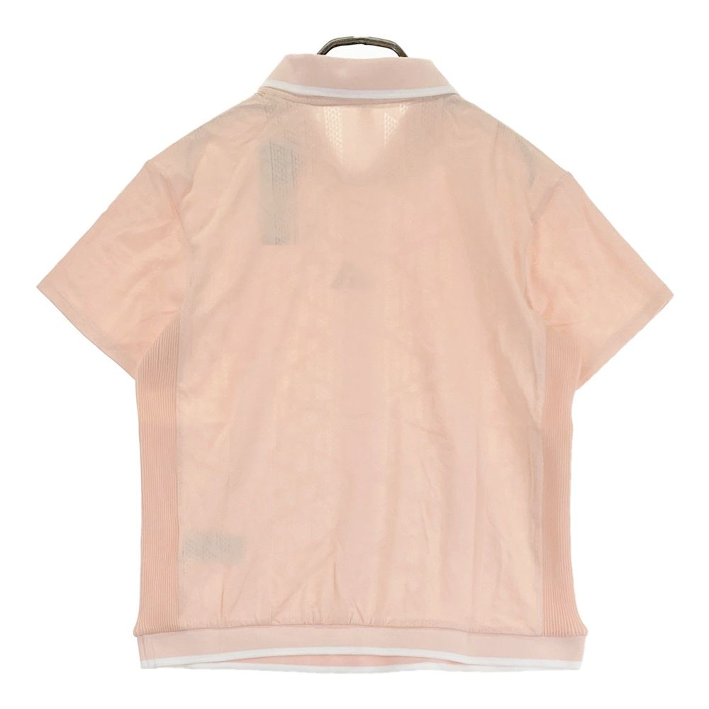 サイズ：M ADIDAS GOLF アディダスゴルフ JG1378 2025年モデル 襟付 切替 半袖Tシャツ 総柄 ピンク系 [240101475172] ゴルフウェア レディース ストスト サイズ：M ADIDAS GOLF アディダスゴルフ JG1378 2025年モデル