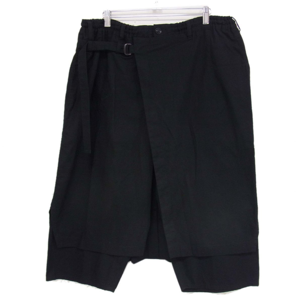 定価62 640円 YOHJI YAMAMOTO POUR HOMME 19aw ラップパンツ ブラック クロスステッチ 刺繍 ヨウジヤマモトプールオム メンズ