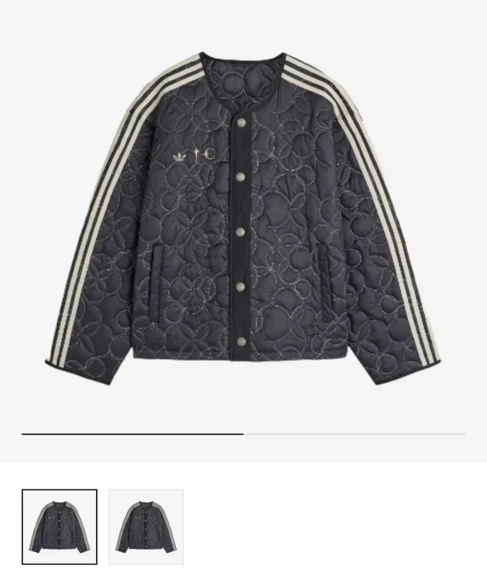 アディダス x Thug Club サグクラブ パデッド ジャケット ブラック シルバー メタリック - KR サイズ