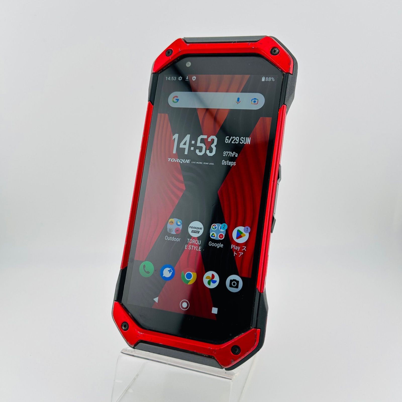 SIMフリー TORQUE 5G 128G レッド 高耐久スマホ 動作良好