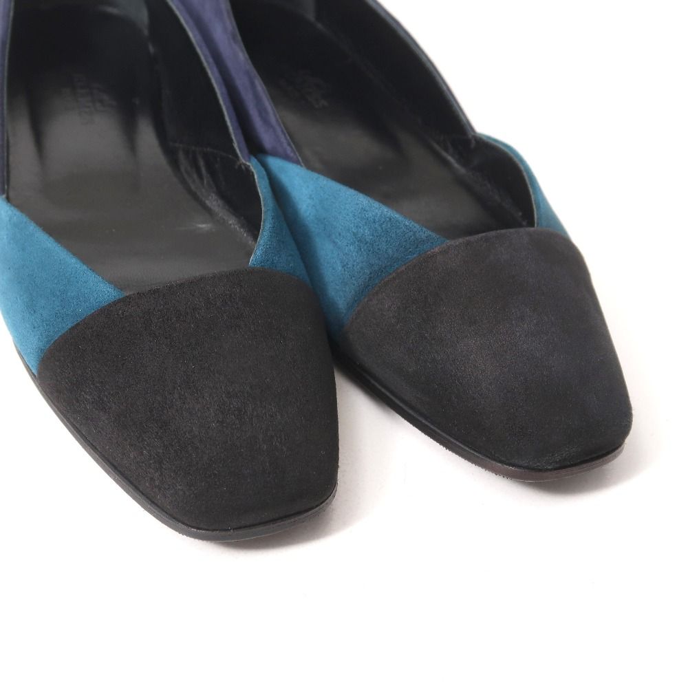 □美品□HERMES エルメス パンプス サイズ37 1/2 バレエシューズ  