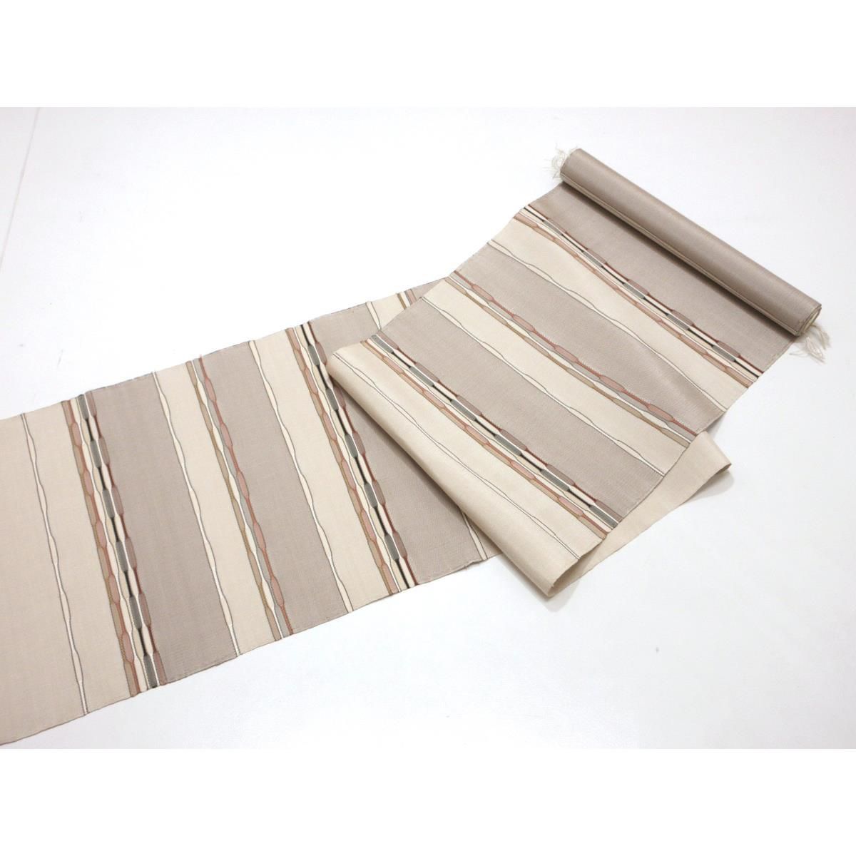 名古屋帯反物 吉野間道 未仕立て品 藤山千春