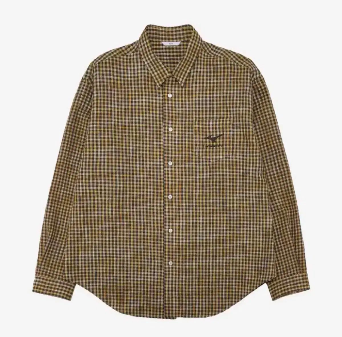 M STU x ミズノ シャツ チェック柄 イェロー