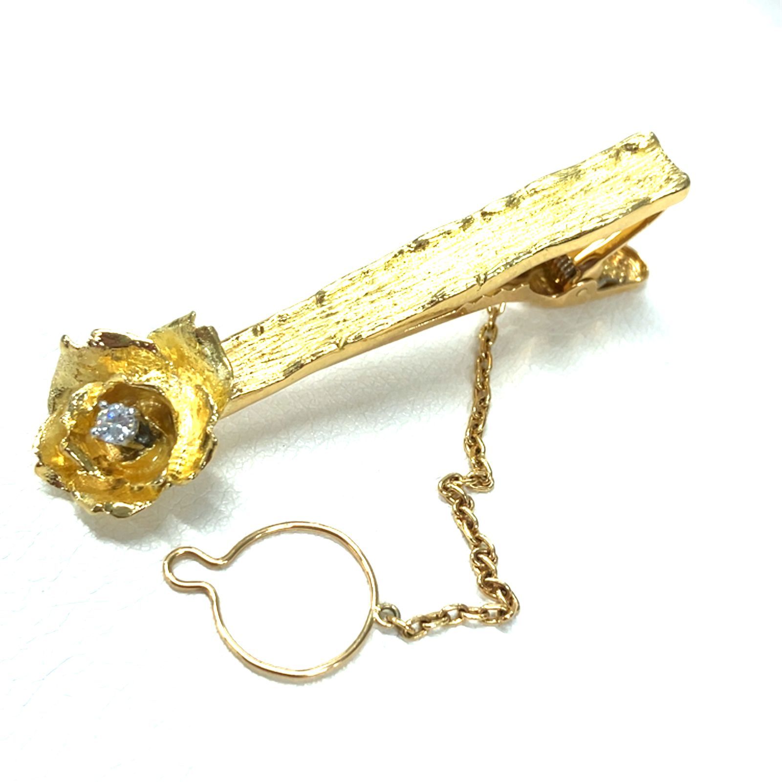 ネクタイピン ゴールド プラチナ ダイヤモンド K18 PT900