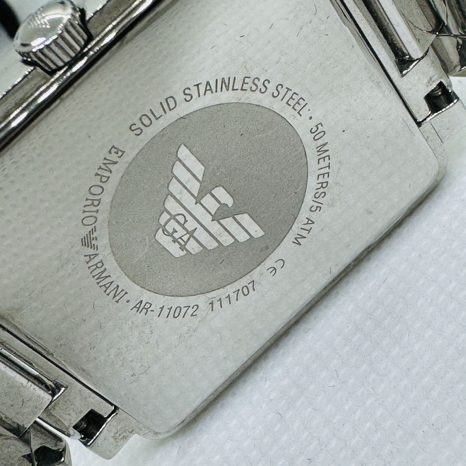 S【中古】EMPORIO ARMANI エンポリオアルマーニ 腕時計 AR11072 ブルー 