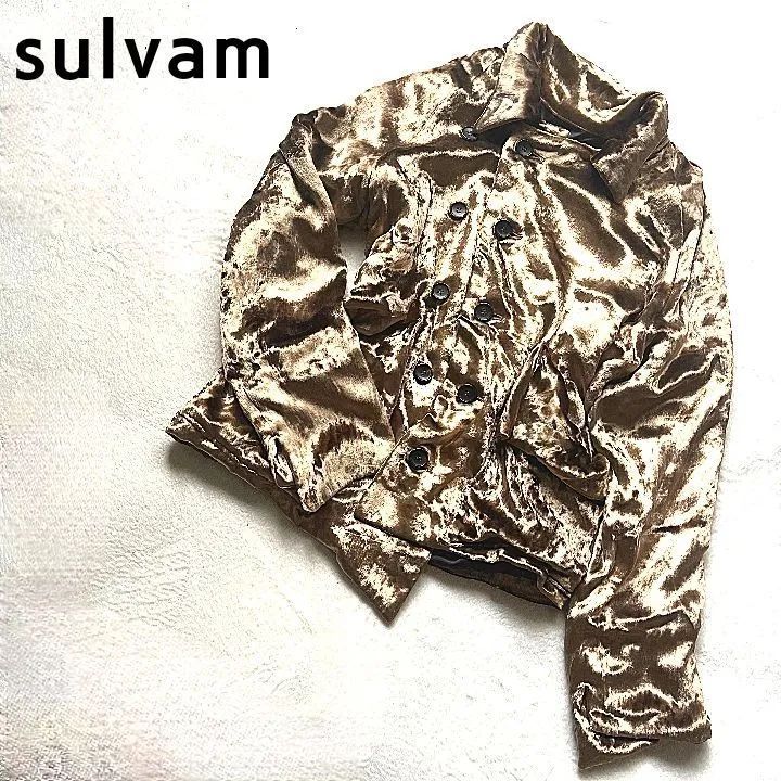 sulvam サルバム ベロアラグランジャケット ライダースジャケット