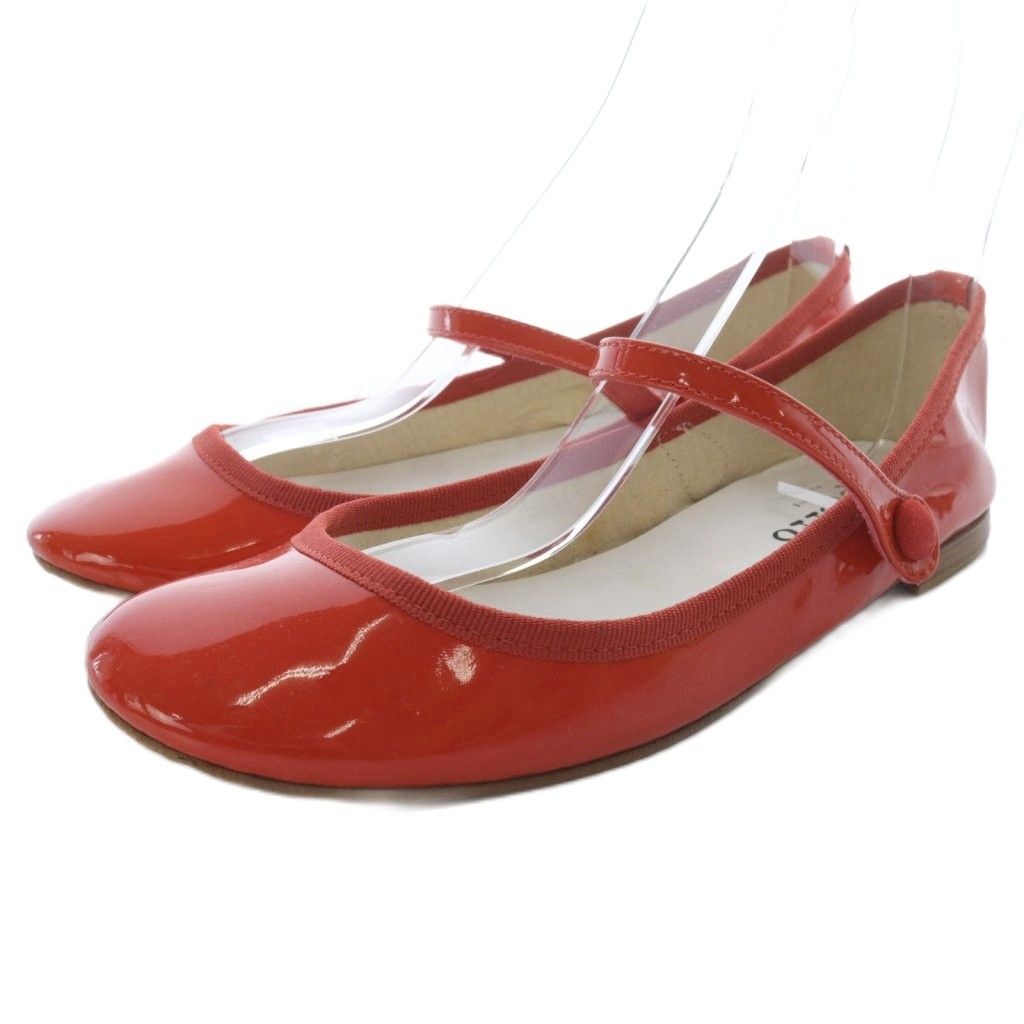 レペット Repetto ベルトパテントバレエシューズ パンプス