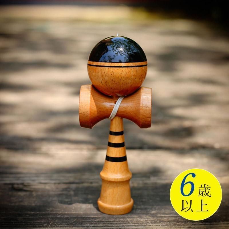 木製 けん玉 茶色と白のストライプ TOKYO KENDAMA 東京けん玉 5th ZEBRA & RUBBERWOOD / ゼブラ