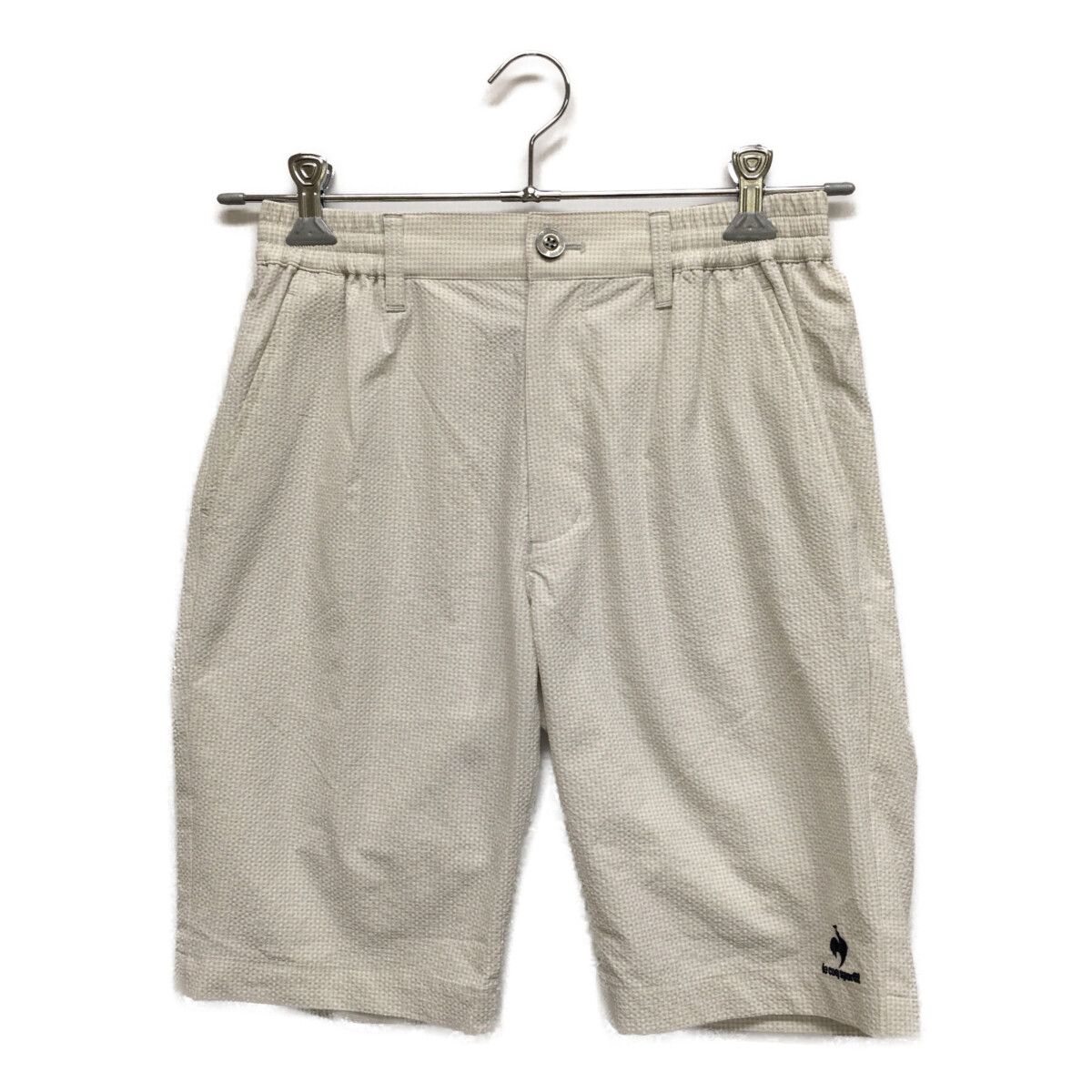 中古 メンズ ルコックスポルティフ le coq sportif ハーフパンツ M グレー×白 薄手 チェック