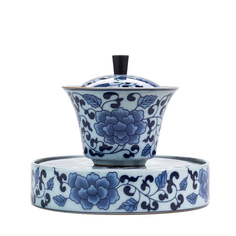 茶具セット あおはな しょくもつ 実用 茶壷 茶碗 陶器 セラミック 家庭用 おしゃれ お茶 文化 功夫茶 京焼き ギフト -244