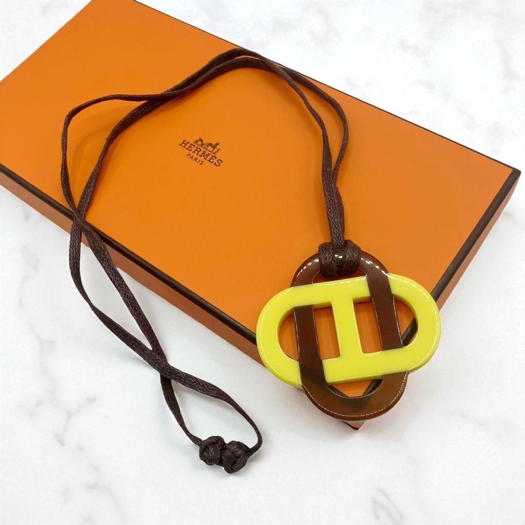 HERMES エルメス イザティス バッファローホーン ネックレス スモール