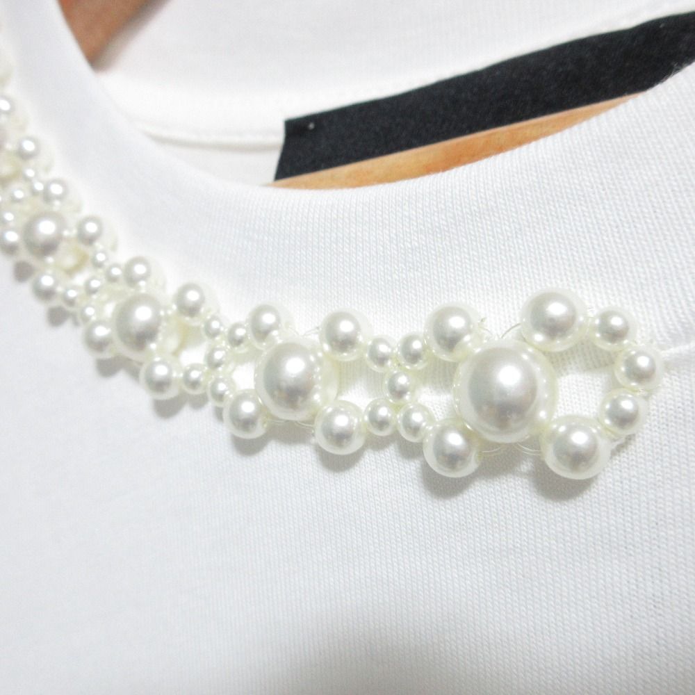 未使用 Simone Rocha シモーネロシャ Aライン パールデザイン 半袖