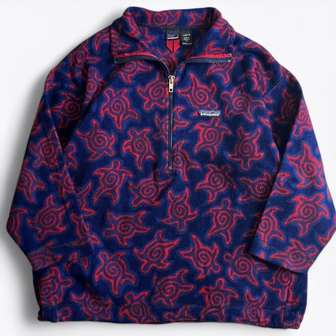 90s patagonia ゼンタートル フリース ハーフジップ キッズ 2000000014623