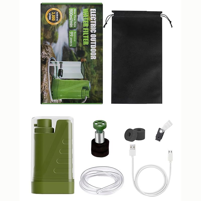 Reyaleen 携帯浄水器 電動浄水器 濾過器 浄水器 災害-浄水器 アウトドア 防災用浄水器 防災士推奨 サバイバル浄水器 災害対策 非常用 防災グッズ 簡易浄水器 UF中空糸膜ろ過 防災グッズ 水 災害用品 登山用品 携帯用 飲み水 登山 キャン 1 HRDEVELOPMENT_JP