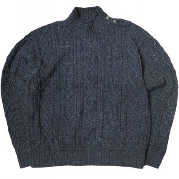 RRL ダブルアールエル 24AW アランニット コットンモックネック
