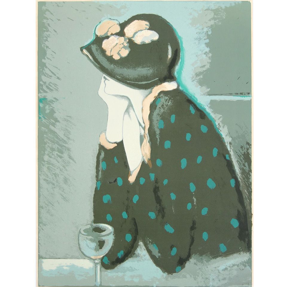 版画 カシニョール「ドーム（LA COUPOLE）」リトグラフ 額入り エレガントな帽子 装丁画 人物 横顔 美人画 おしゃれカシニョール 真作保証  1920年代の女性 - メルカリ