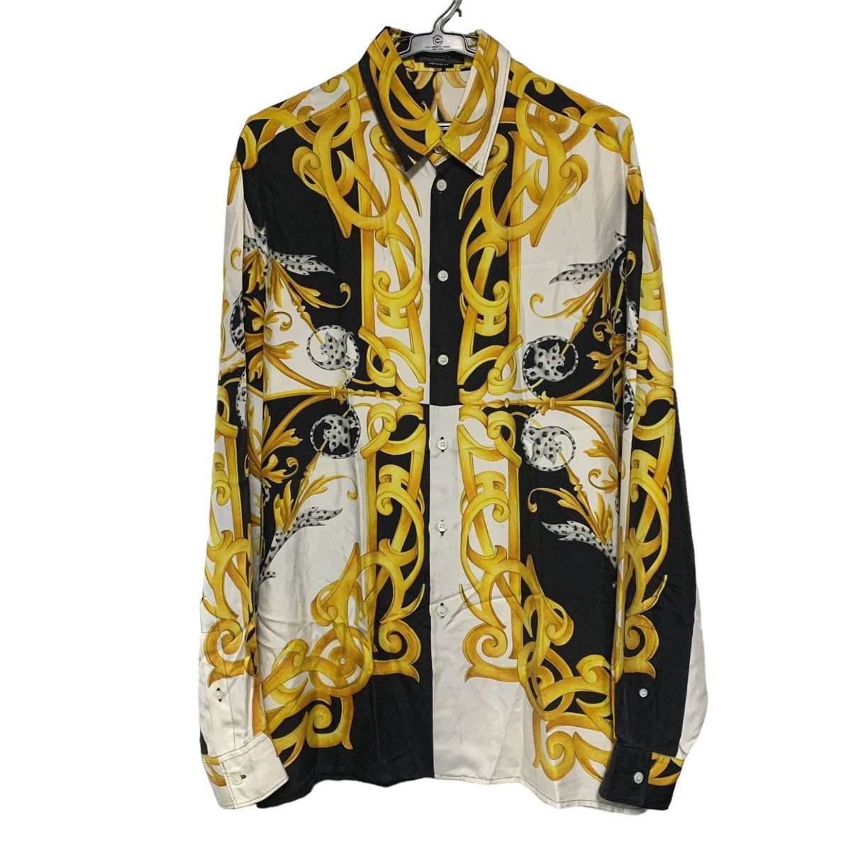 中古】 VERSACE ヴェルサーチ バロック総柄 シルク シャツ