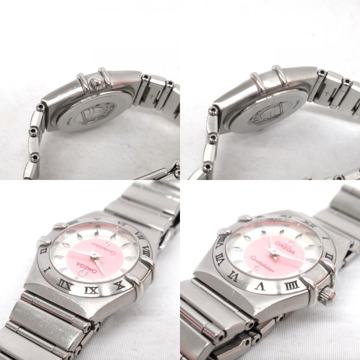オメガ 腕時計 クォーツ ローマンベゼル コンステレーション 1562.83.00 シェル ホワイト ピンク系 KR221231